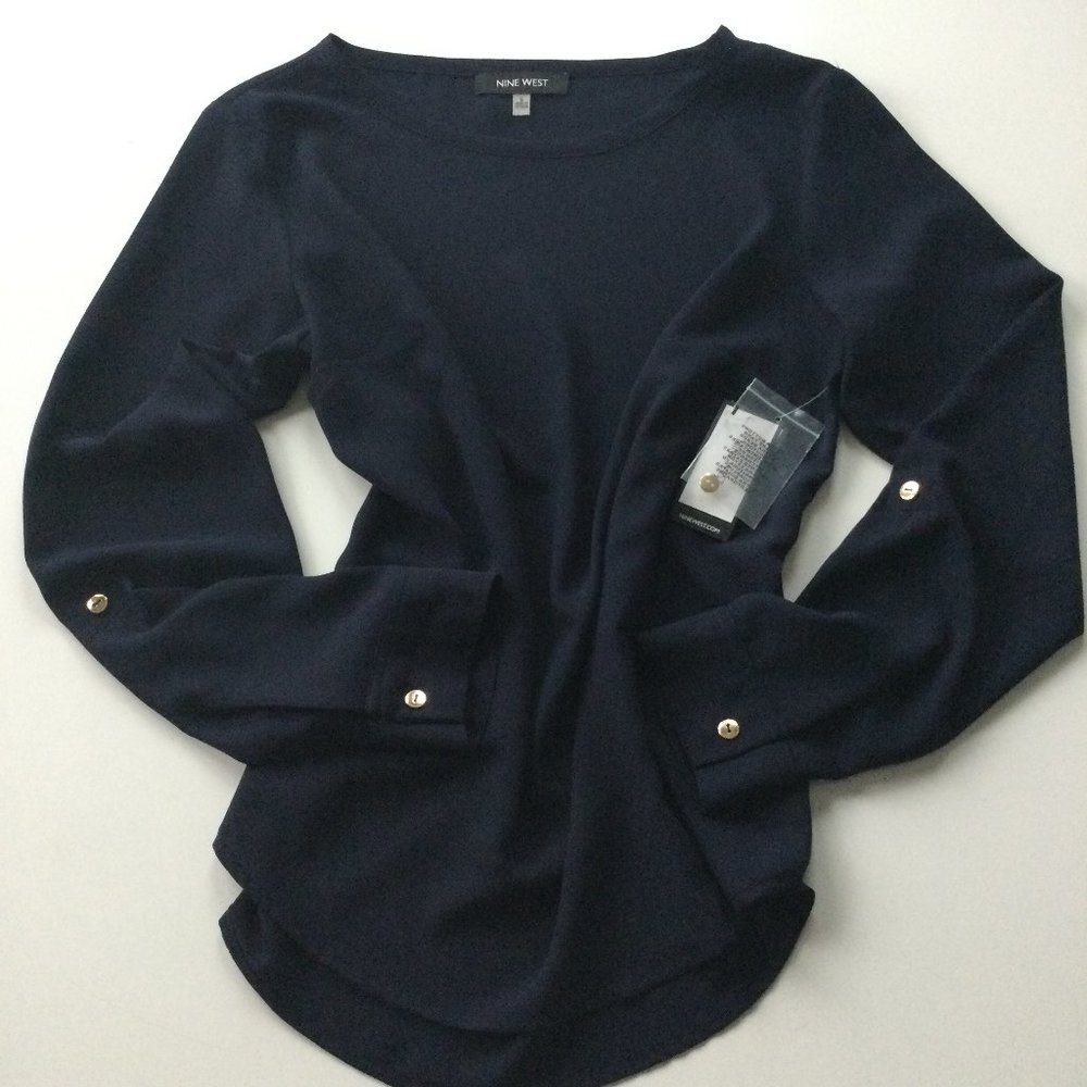 Nine West Women's Long Sleeve Blouse.